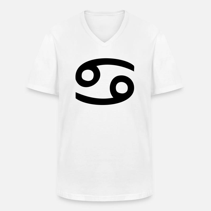 Sternzeichen Krebs - Männer-T-Shirt mit V-Ausschnitt - Weiß