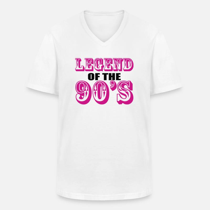 1990iger Sprüche 90s Geschenksidee - Männer-T-Shirt mit V-Ausschnitt - Weiß