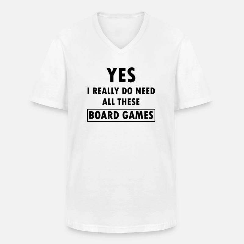 Boardgame Chess Backgammon Game Night - Men's V-Neck T-Shirt - white