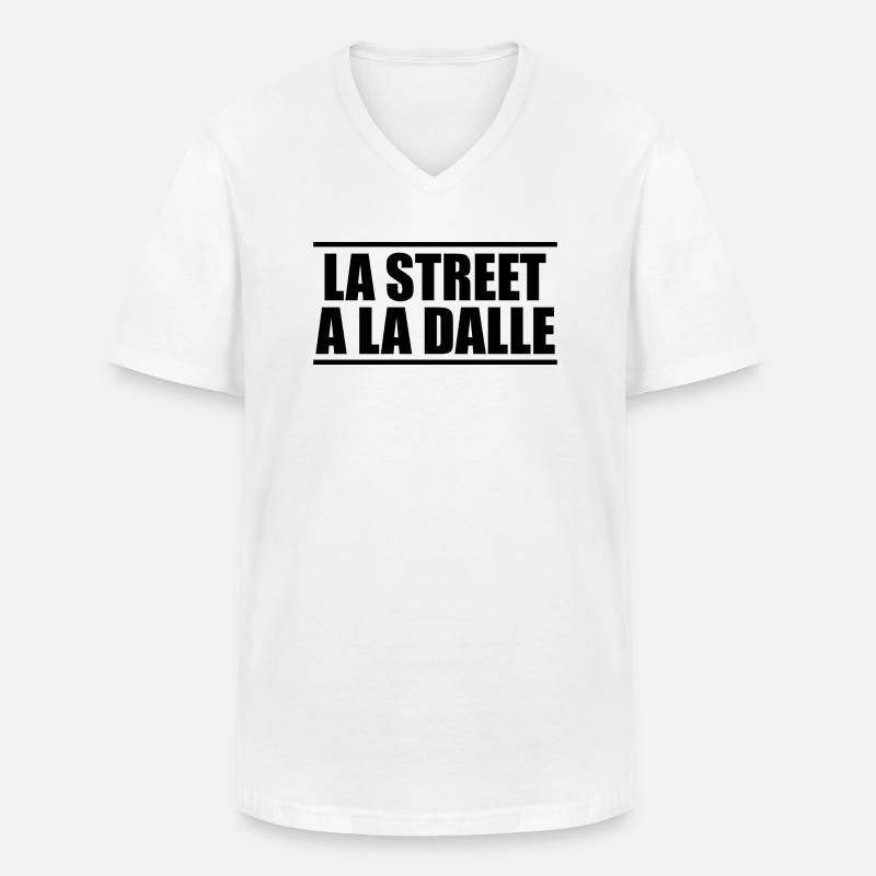 Die Straße hat die Platte - Männer-T-Shirt mit V-Ausschnitt - Weiß