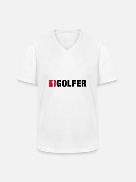 golf__2__f2 - T-shirt col V Homme - blanc