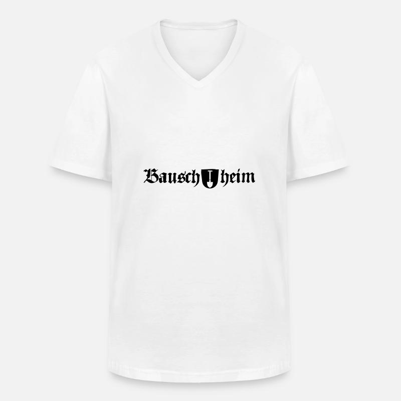 Bauschheim - Männer-T-Shirt mit V-Ausschnitt - Weiß