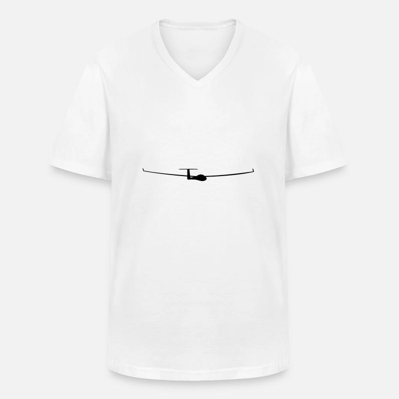 soaring pilot - Männer-T-Shirt mit V-Ausschnitt - Weiß