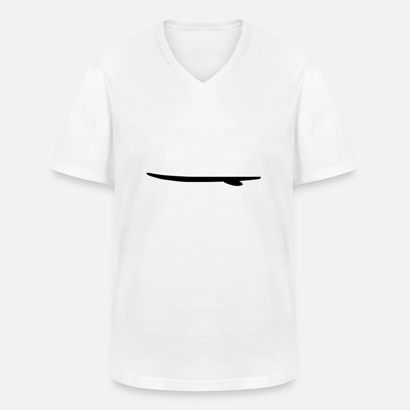 surfboard_vec_1 de - Männer-T-Shirt mit V-Ausschnitt - Weiß