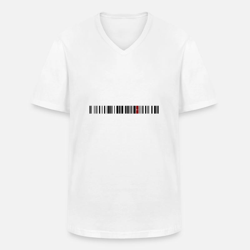Afyon - Männer-T-Shirt mit V-Ausschnitt - Weiß