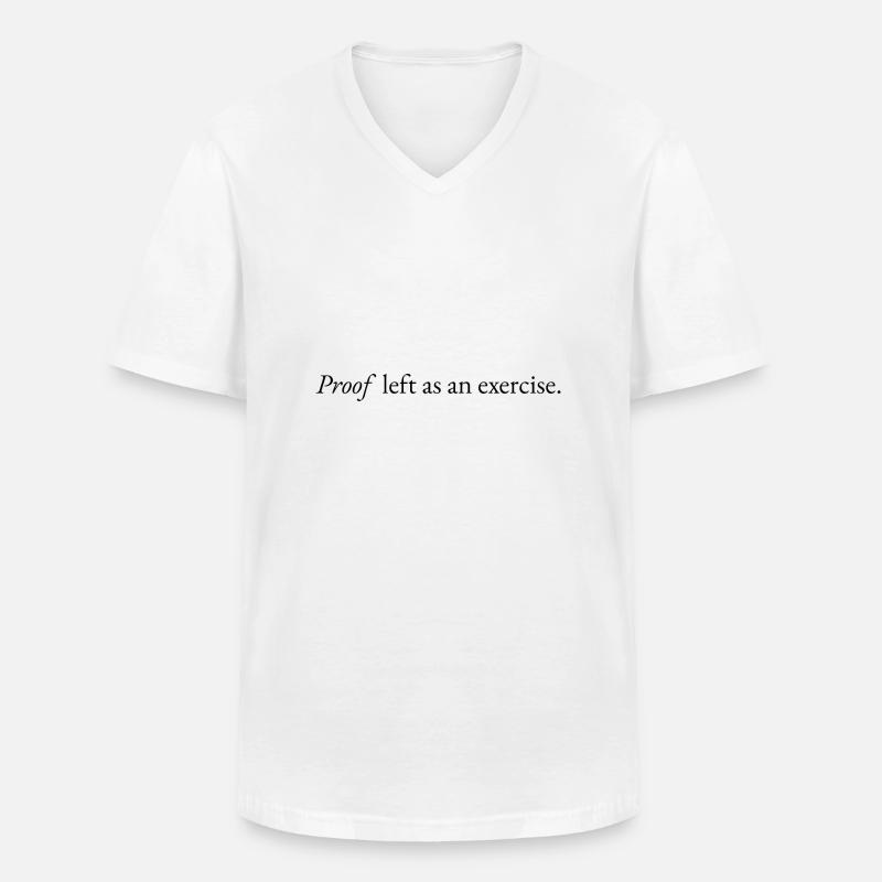 Proof left as an exercise - Männer-T-Shirt mit V-Ausschnitt - Weiß
