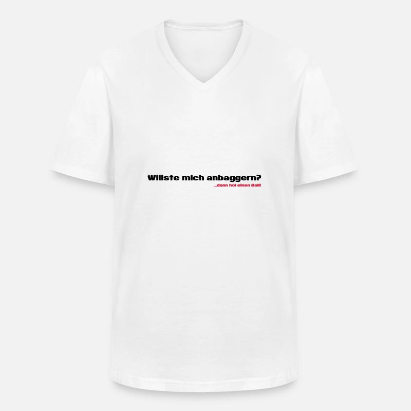 Anbaggern - Männer-T-Shirt mit V-Ausschnitt - Weiß