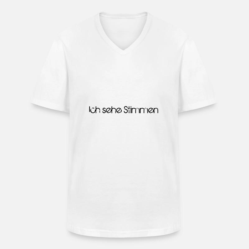 Stimmen - Männer-T-Shirt mit V-Ausschnitt - Weiß