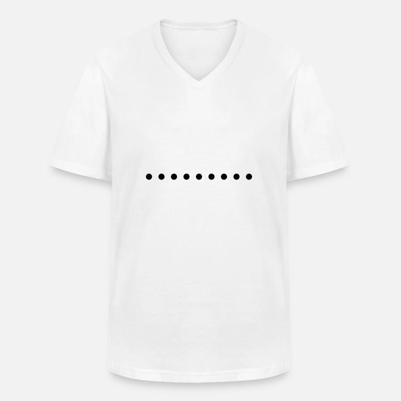 punkte - Männer-T-Shirt mit V-Ausschnitt - Weiß