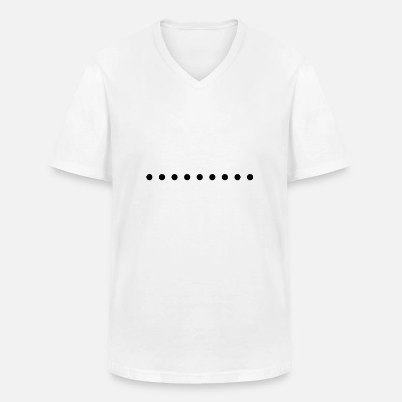 punkte - Männer-T-Shirt mit V-Ausschnitt - Weiß