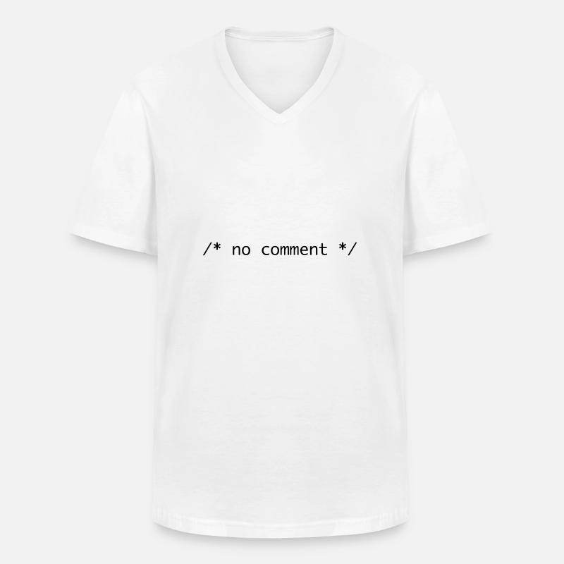 sans commentaire - T-shirt col V Homme - blanc