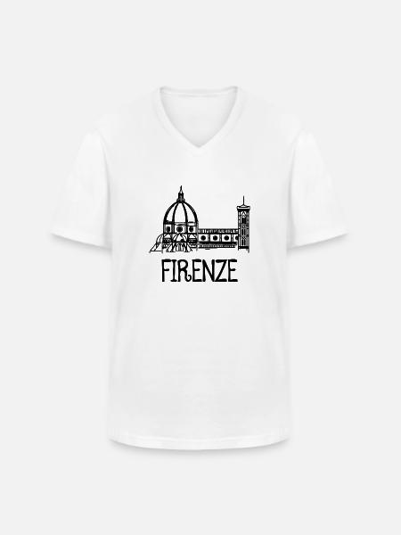 Florence - Men's V-Neck T-Shirt - white