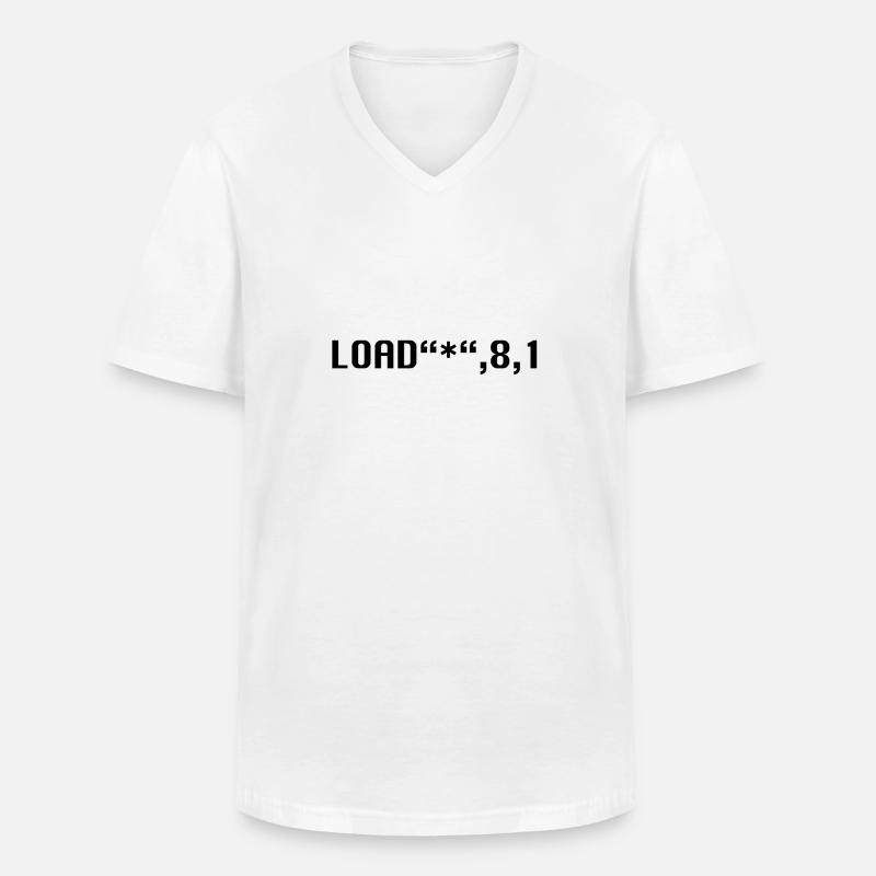 Command - Männer-T-Shirt mit V-Ausschnitt - Weiß