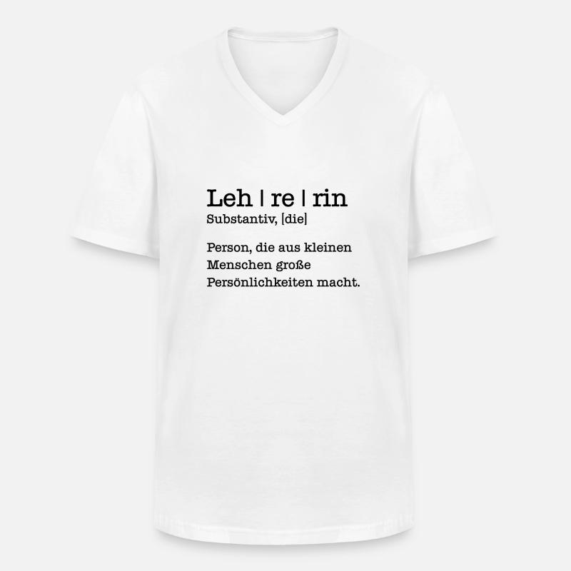 Lehrerin Geschenk Student Schule - Männer-T-Shirt mit V-Ausschnitt - Weiß