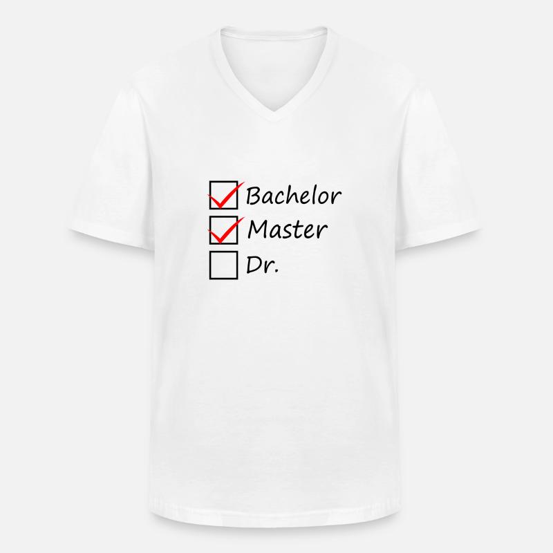 Phd Universität Studium Geschenk - Männer-T-Shirt mit V-Ausschnitt - Weiß