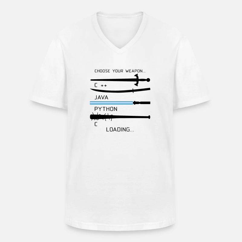 Coding Java Programmierer Beruf Geschenk - Männer-T-Shirt mit V-Ausschnitt - Weiß