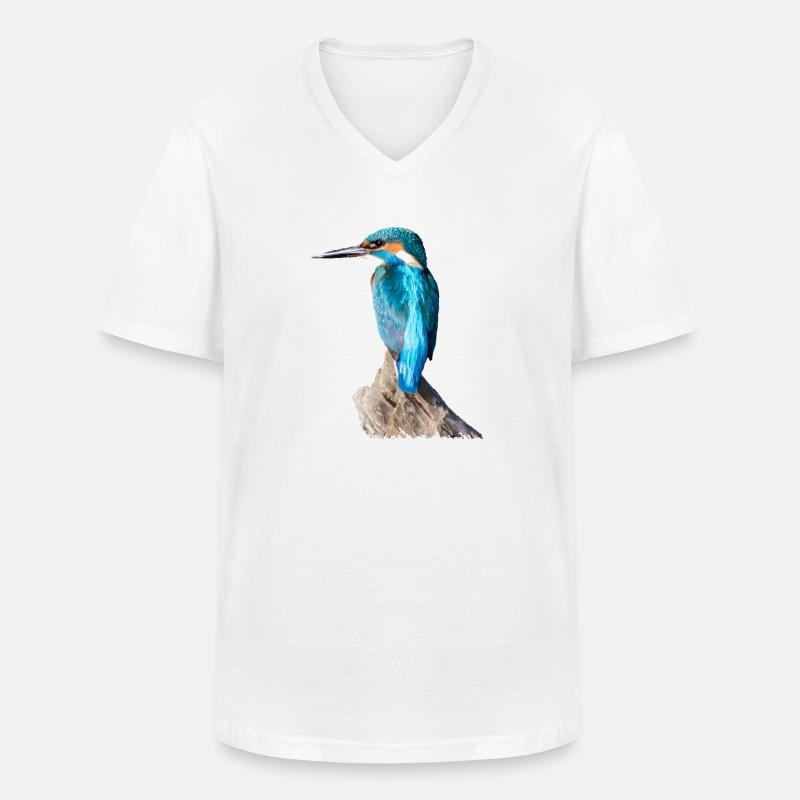 eisvogel 01 - Männer-T-Shirt mit V-Ausschnitt - Weiß