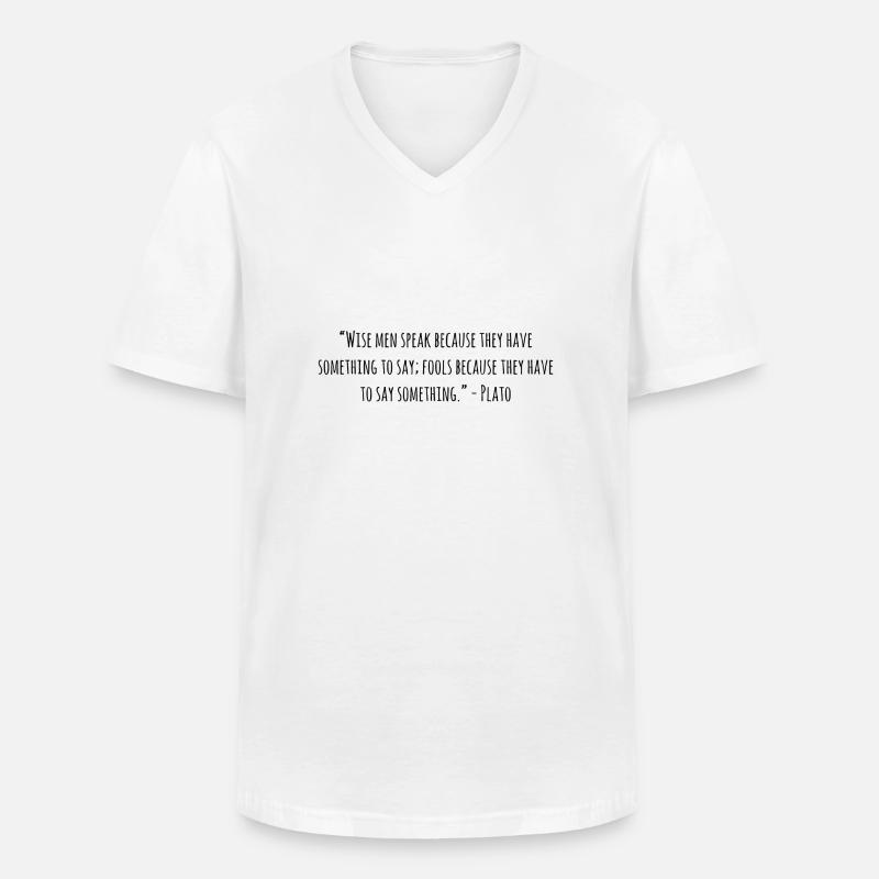 Geschenkidee Philolsophie - Männer-T-Shirt mit V-Ausschnitt - Weiß