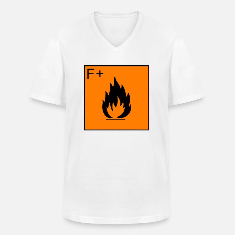Extrem entzündlich, extrem entzündlich - Männer-T-Shirt mit V-Ausschnitt - Weiß