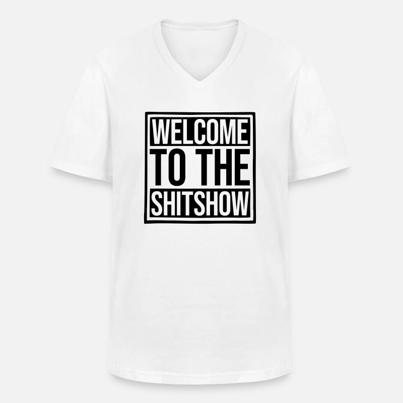 Lustiger Spruch Shitshow - Männer-T-Shirt mit V-Ausschnitt - Weiß