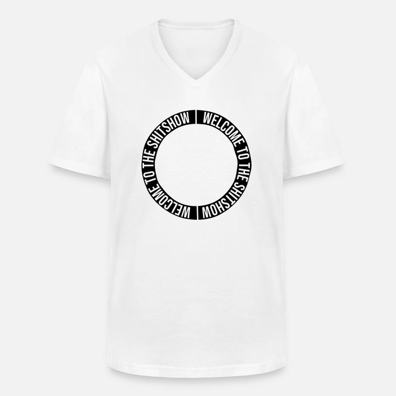 Ring Kreis Shitshow - Männer-T-Shirt mit V-Ausschnitt - Weiß