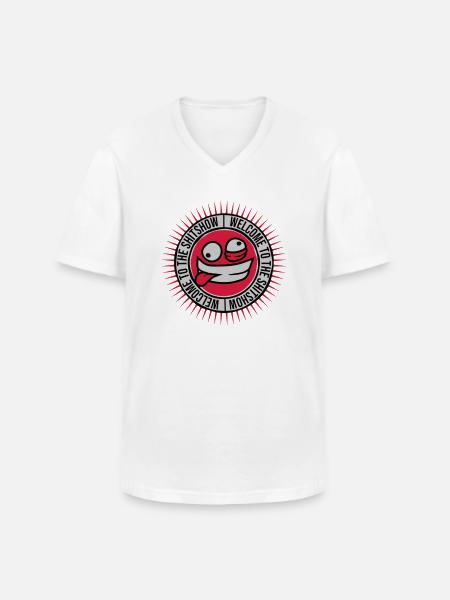 Face Welcome Shitshow - Men's V-Neck T-Shirt - white