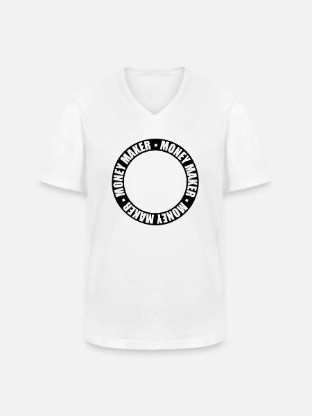Ring Money Maker Dollar - Men's V-Neck T-Shirt - white