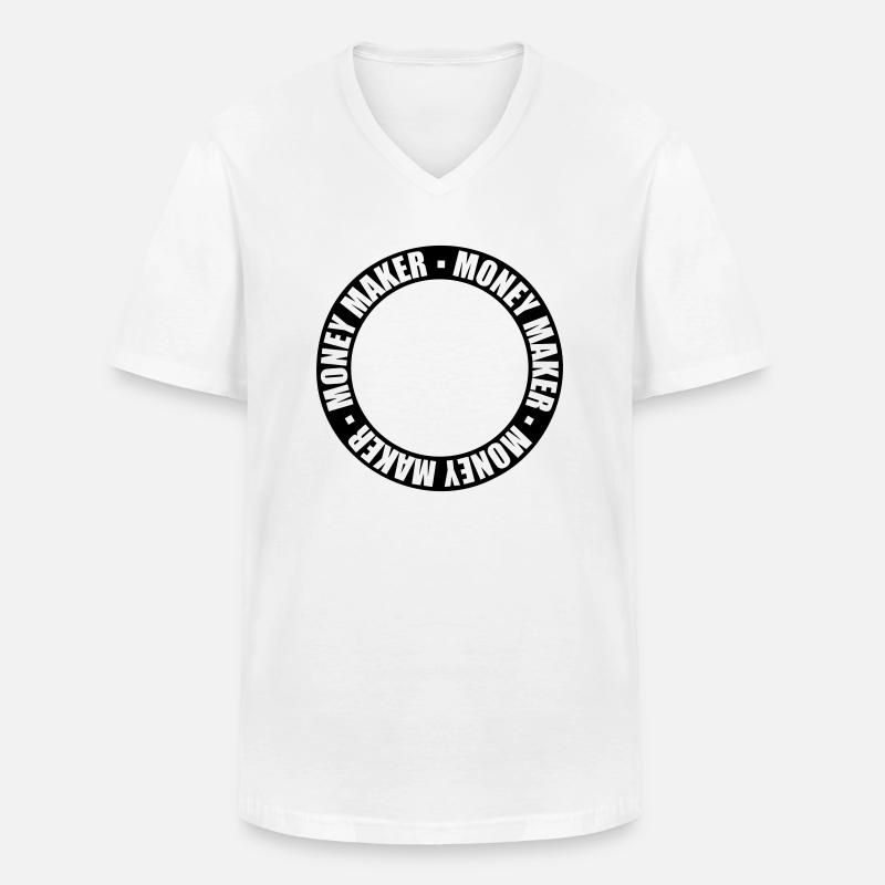 Ring Money Maker Dollar - Männer-T-Shirt mit V-Ausschnitt - Weiß