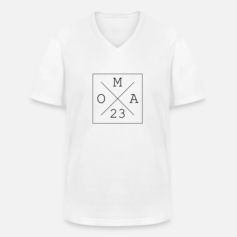 Oma 23 2023 Geschenkidee - Männer-T-Shirt mit V-Ausschnitt - Weiß