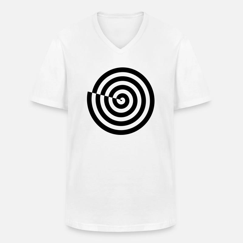 Spirale - Männer-T-Shirt mit V-Ausschnitt - Weiß