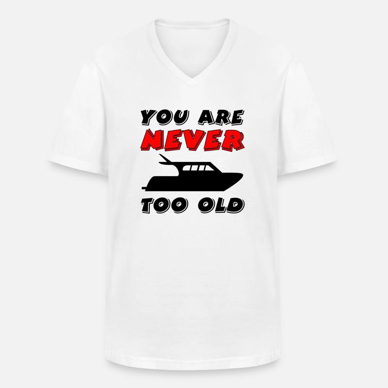 Motorboot - Männer-T-Shirt mit V-Ausschnitt - Weiß
