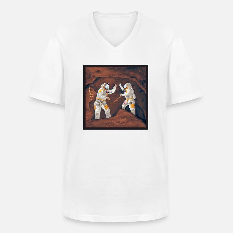 Höhlenmalerei - Männer-T-Shirt mit V-Ausschnitt - Weiß