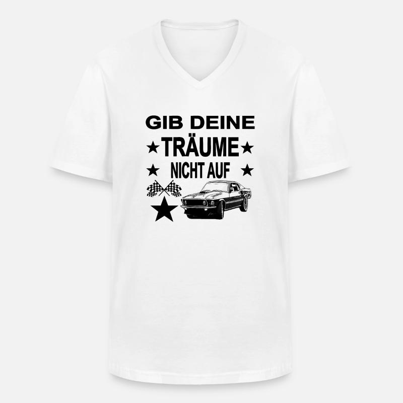 Auto - Männer-T-Shirt mit V-Ausschnitt - Weiß