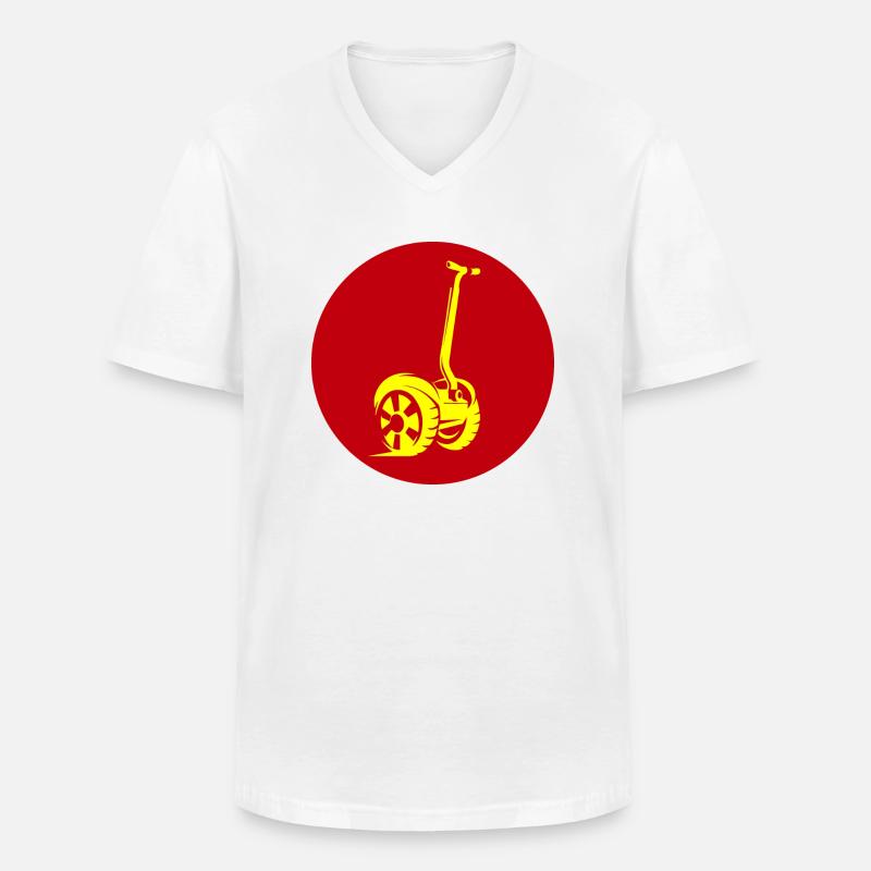 E-Scooter E-Roller Scooter - Männer-T-Shirt mit V-Ausschnitt - Weiß