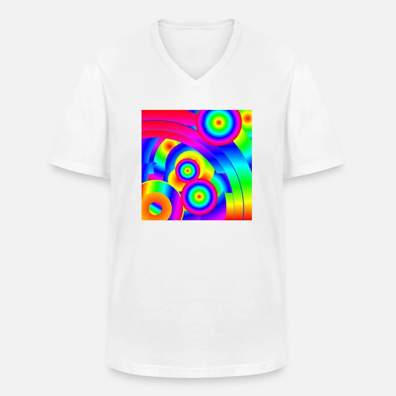 Abstrakter Komet - Männer-T-Shirt mit V-Ausschnitt - Weiß