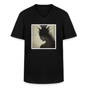 Dark Lord - Men's V-Neck T-Shirt - black - Front - AI Model Male 178 dark (178cm)