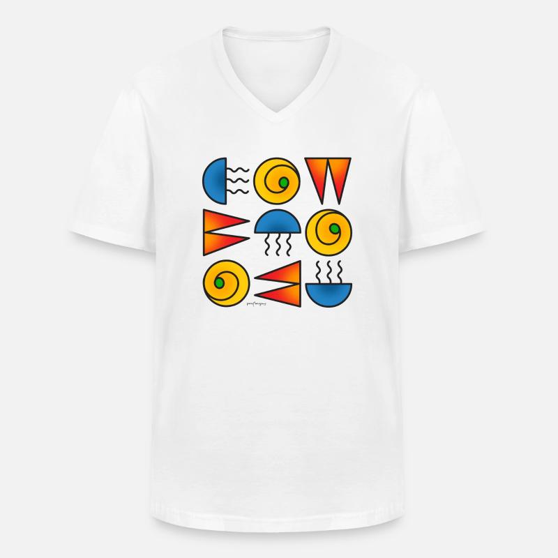 Schnittmuster Moda 100623 3 - Männer-T-Shirt mit V-Ausschnitt - Weiß