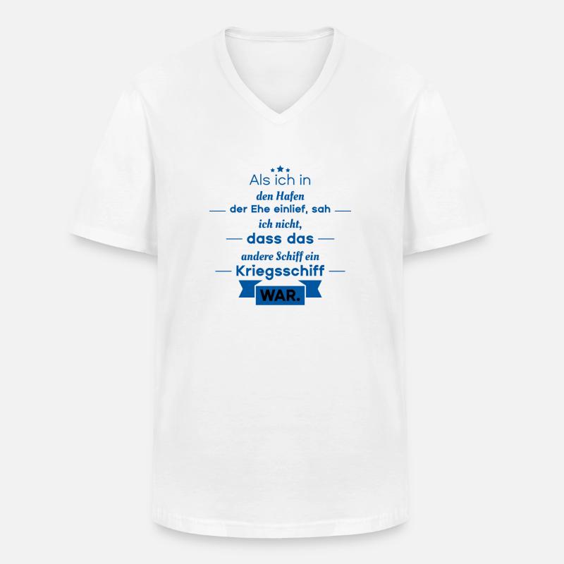 Scheidung Spruch - Männer-T-Shirt mit V-Ausschnitt - Weiß