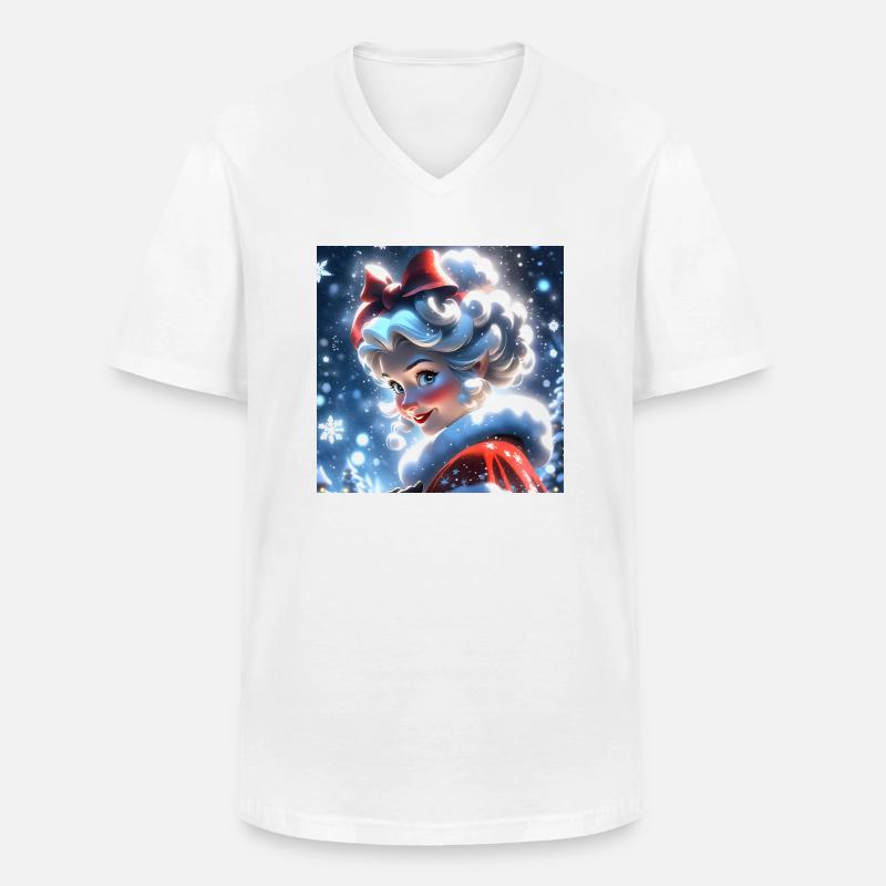 Frohe Weihnachten #4 - Männer-T-Shirt mit V-Ausschnitt - Weiß
