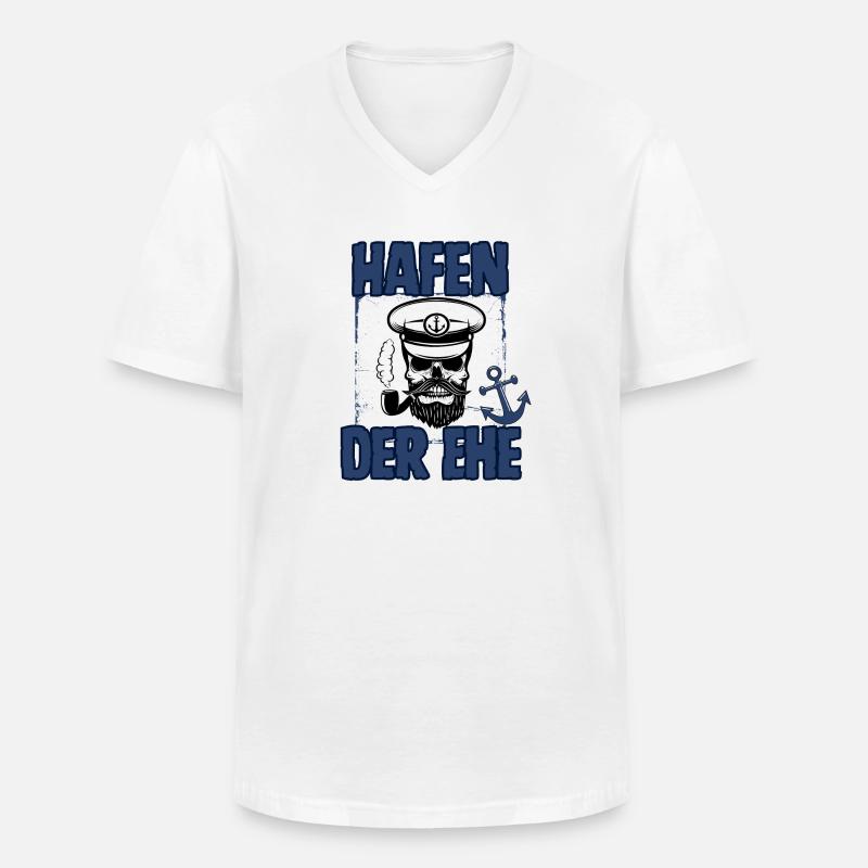 Hafen der Ehe - Männer-T-Shirt mit V-Ausschnitt - Weiß