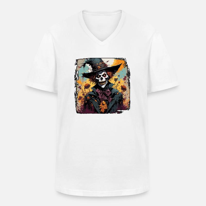 Vogelscheuche / Erntehelfer / Maisfeld / Feld - Männer-T-Shirt mit V-Ausschnitt - Weiß