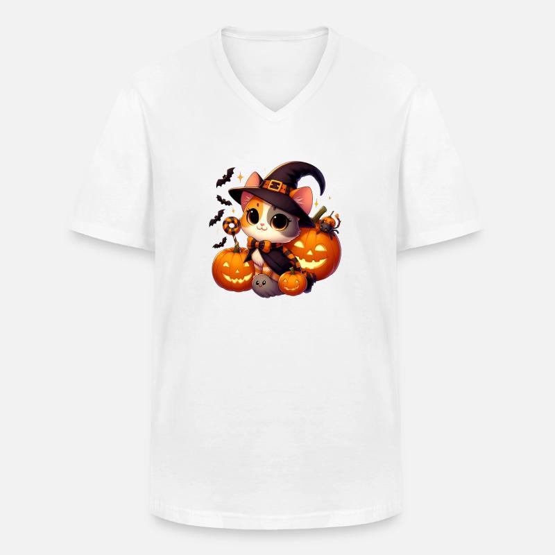 chhalloween2 - Männer-T-Shirt mit V-Ausschnitt - Weiß