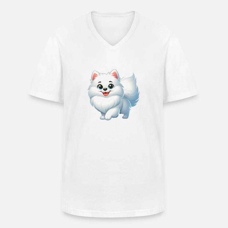 Spitz 5 - Männer-T-Shirt mit V-Ausschnitt - Weiß