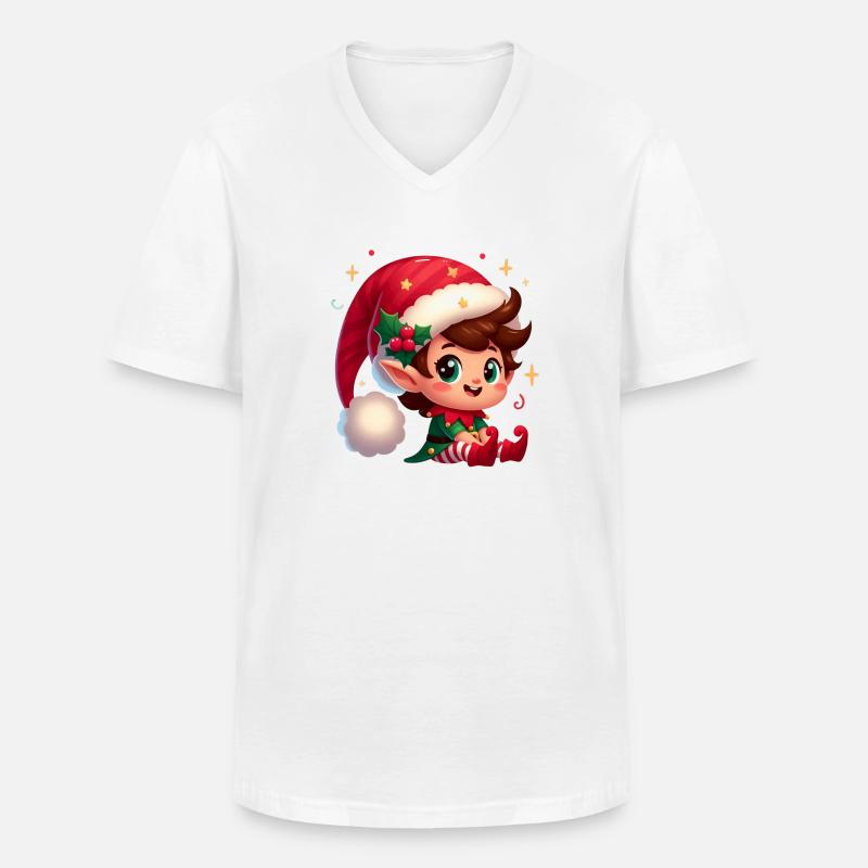 Elf 4 - Männer-T-Shirt mit V-Ausschnitt - Weiß
