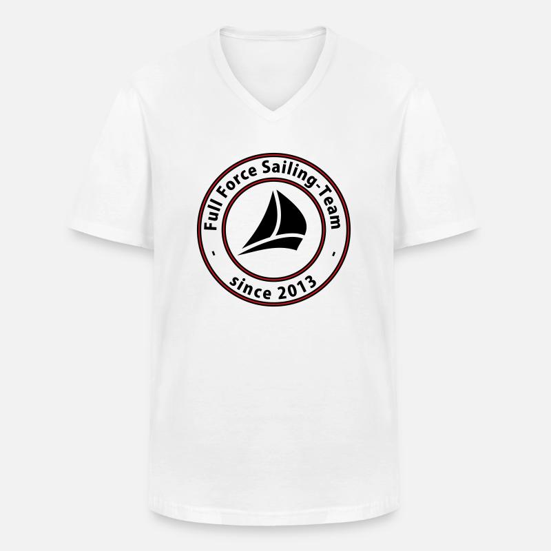 Full Force Sailing neutral - Männer-T-Shirt mit V-Ausschnitt - Weiß
