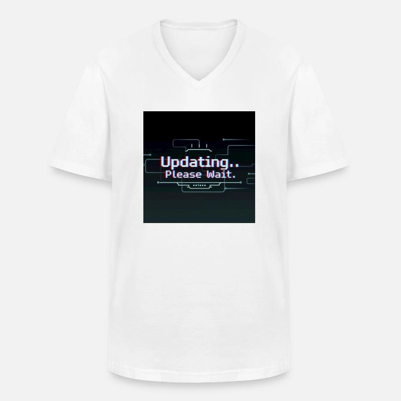 Glitch Update Ladebildschirm - Männer-T-Shirt mit V-Ausschnitt - Weiß