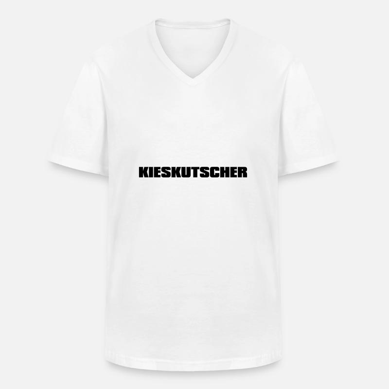 Kieskutscher, Kiesfahrer - Männer-T-Shirt mit V-Ausschnitt - Weiß