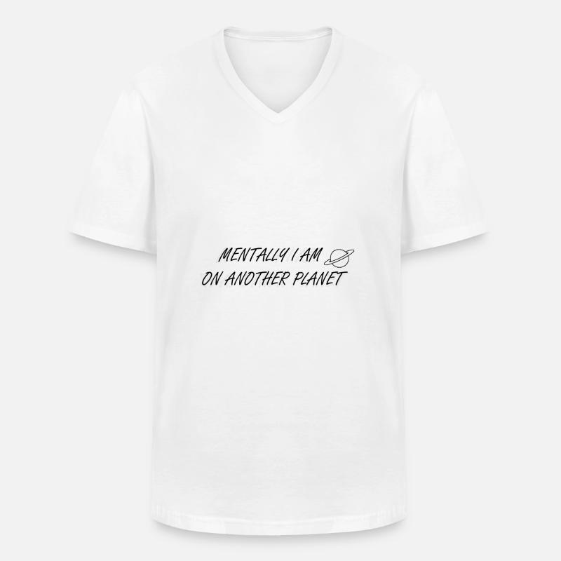 Mind from another planet - Männer-T-Shirt mit V-Ausschnitt - Weiß