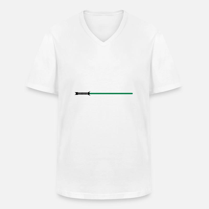 Lichtschwert - Männer-T-Shirt mit V-Ausschnitt - Weiß