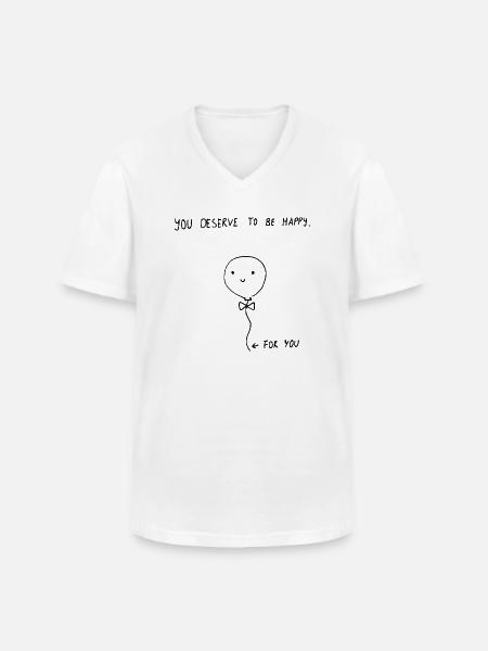 Liebe Freundschaft Partner - Männer-T-Shirt mit V-Ausschnitt - Weiß